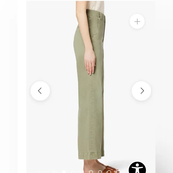 NWT Joe’s Jeans The Lucia High Rise Wide Leg Ankle Weightless Khaki Green Sz 29