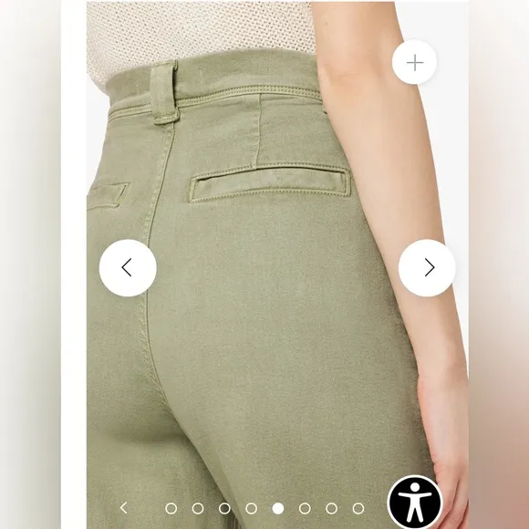 NWT Joe’s Jeans The Lucia High Rise Wide Leg Ankle Weightless Khaki Green Sz 29