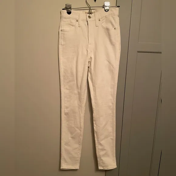 NWT Madewell 10&quot; High-Rise Skinny Jeans white size 25
