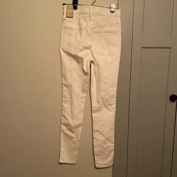 NWT Madewell 10&quot; High-Rise Skinny Jeans white size 25