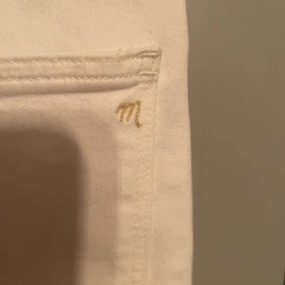 NWT Madewell 10&quot; High-Rise Skinny Jeans white size 25