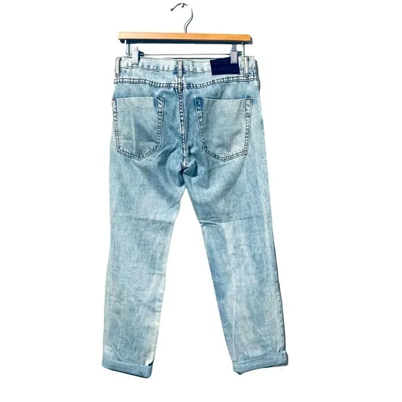 One by One Teaspoon Awesome Baggies Distressed Blue Jeans Size 26