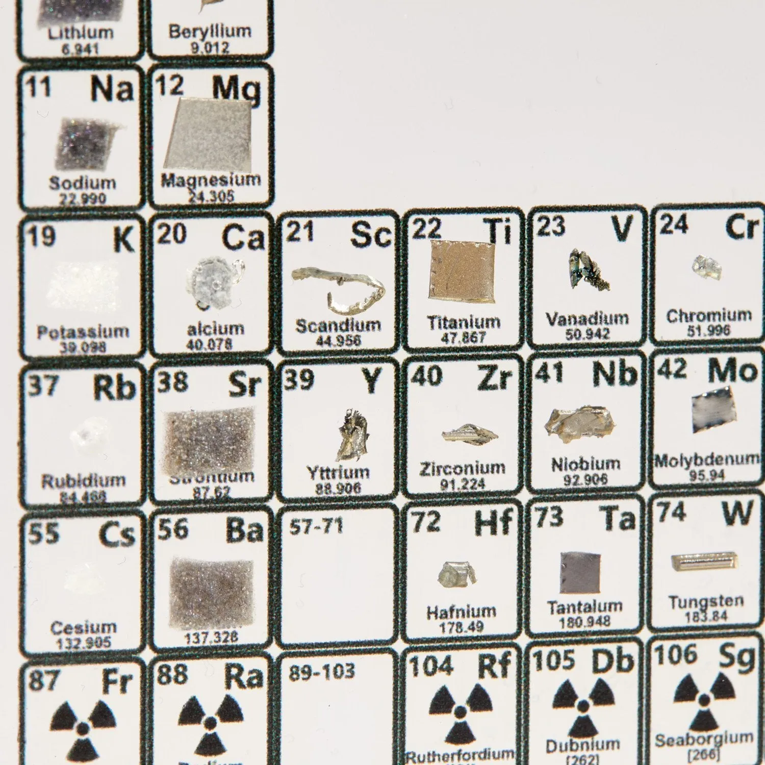 Periodic Table Real Elements Display