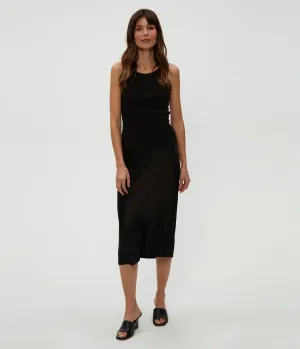 Petite Leila Bias Cut Midi Skirt