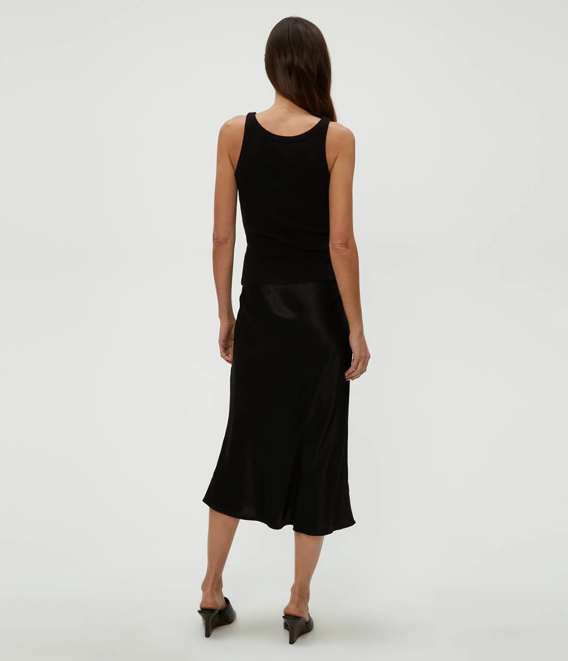Petite Leila Bias Cut Midi Skirt