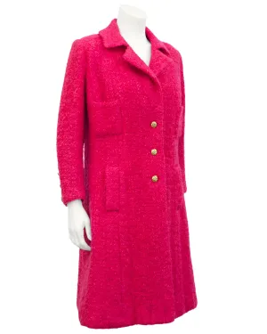 Pink Bouclé Haute Couture Coat/Dress