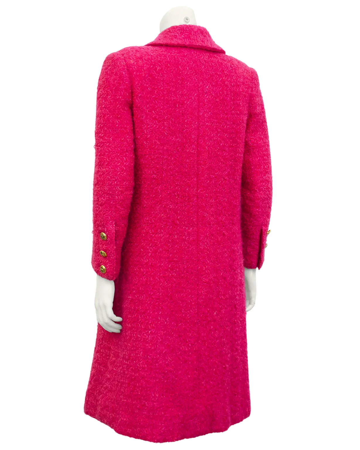 Pink Bouclé Haute Couture Coat/Dress