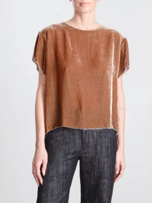 Piper Tee in Velvet - Nutmeg