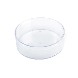 Plastic Round Container, Clear, 6-inch