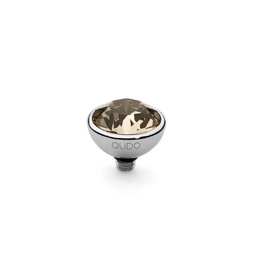 Qudo Bottone 10mm Silver Topper - Light Silk