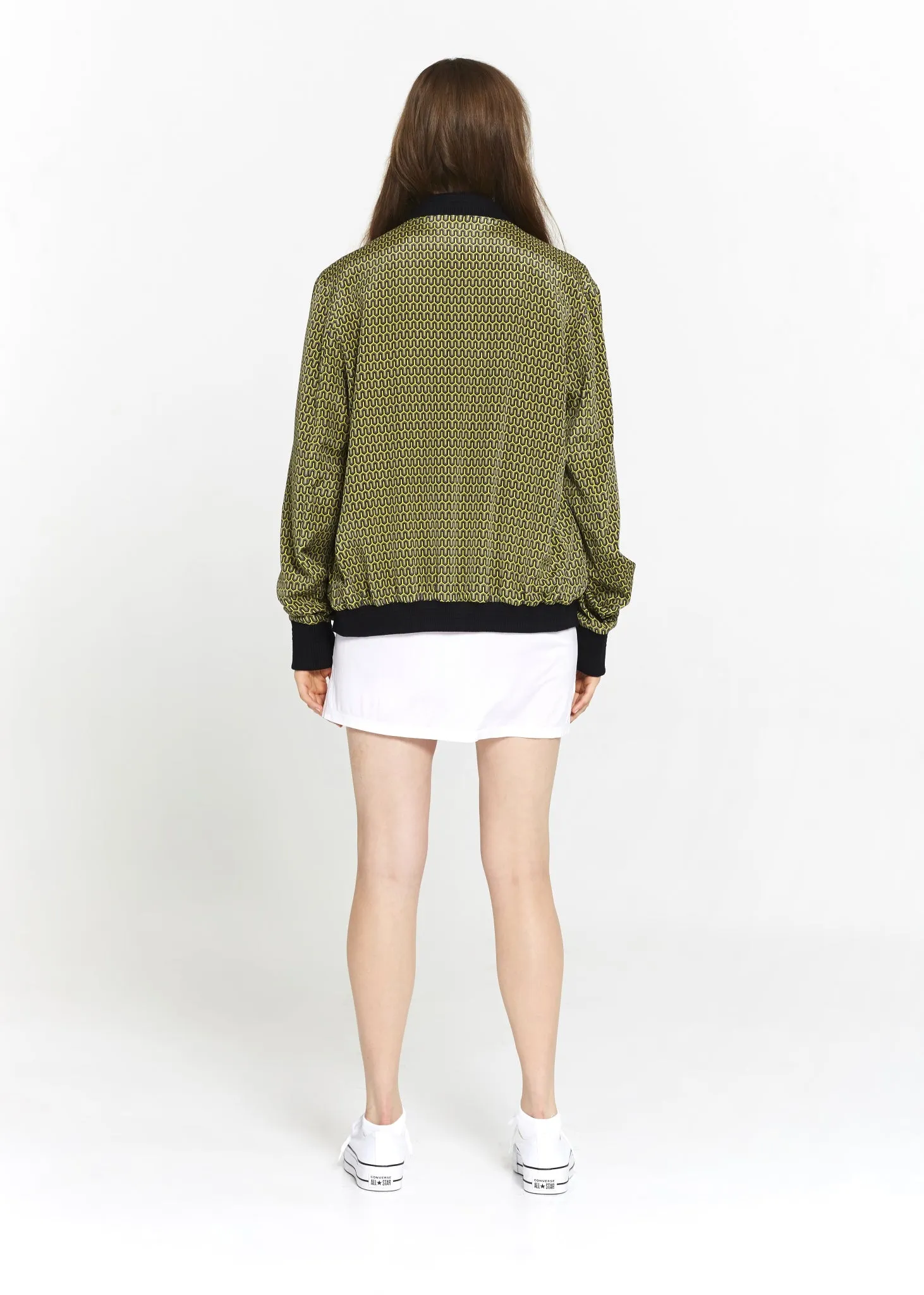 "The Classic Bomber" in Yellow & Black Print