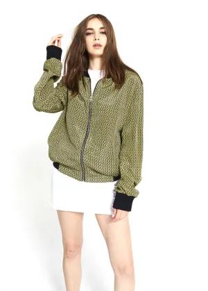 "The Classic Bomber" in Yellow & Black Print