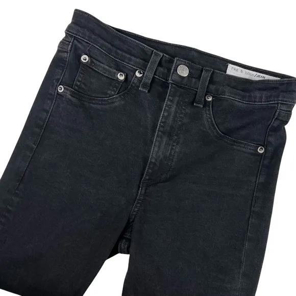 rag &amp; bone High Rise Skinny Black Jeans