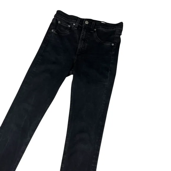 rag &amp; bone High Rise Skinny Black Jeans