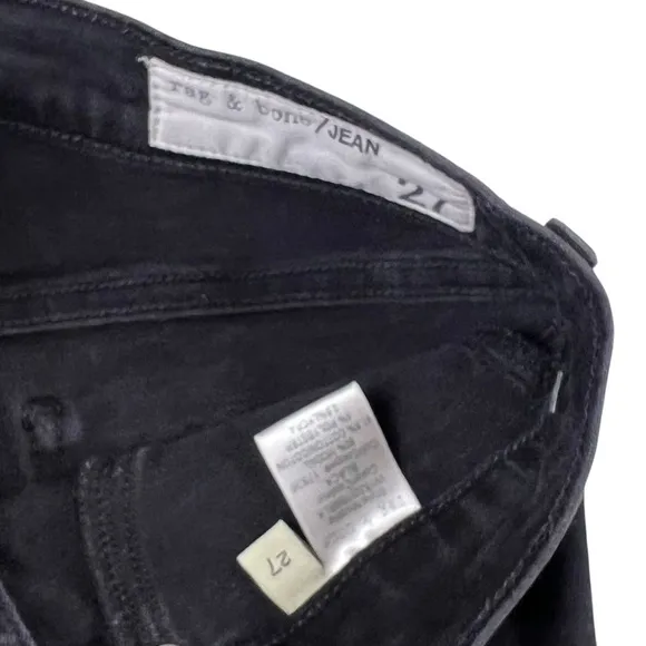 rag &amp; bone High Rise Skinny Black Jeans