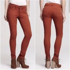 Rag &amp; Bone Legging Skinny Jeans in Rust | 29
