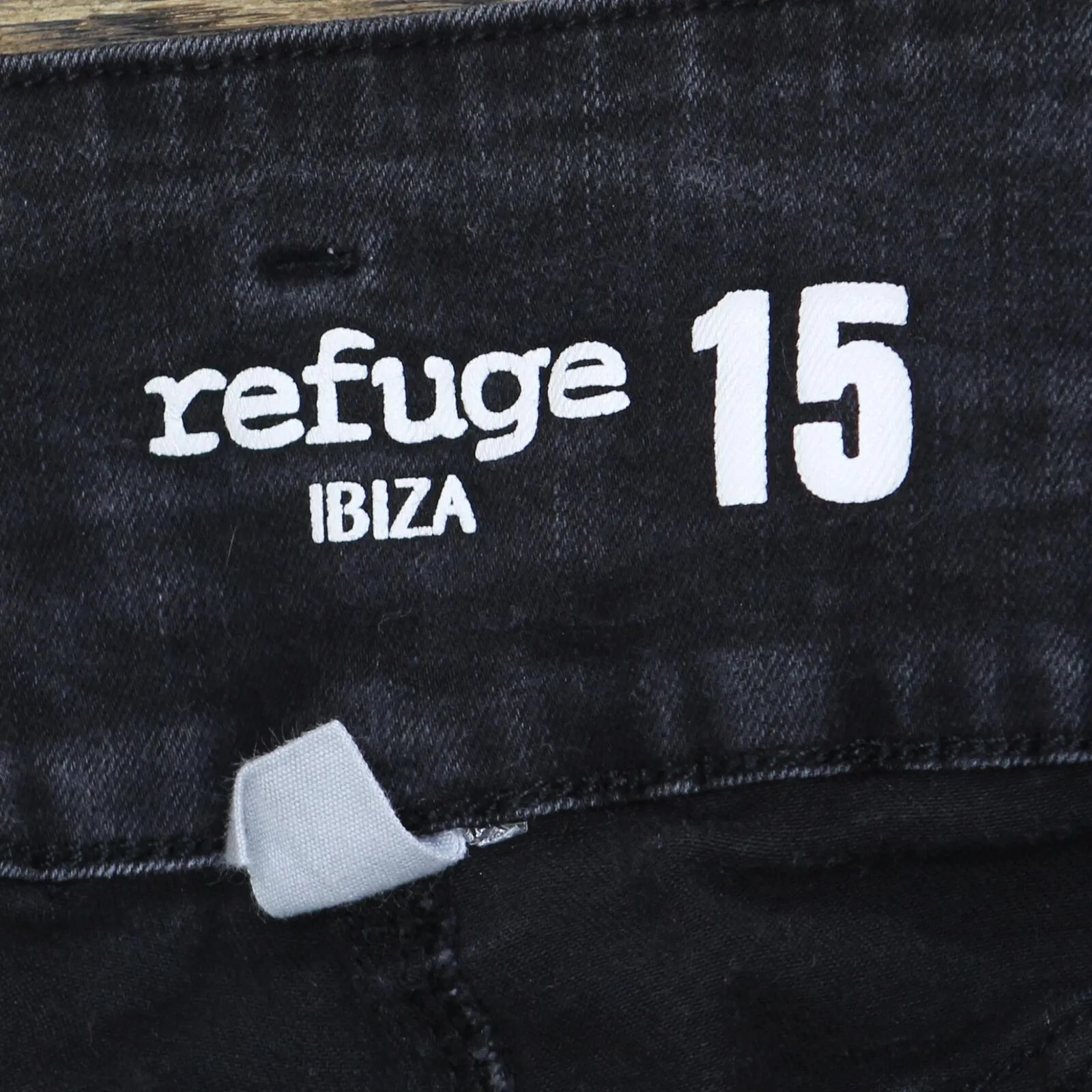 Refuge Ibiza Womens Denim Skinny Distressed Stretch Jeans Black 15