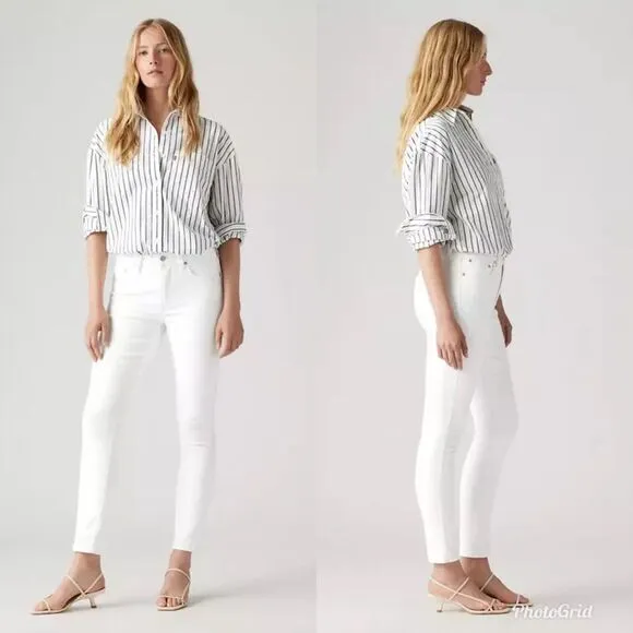 Revolve Levi’s Levis 721 HIGH RISE SKINNY JEANS in Soft Clean White