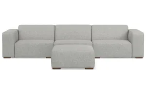 Rex 3 Seater Sofa and Ottoman in Performance Fabric