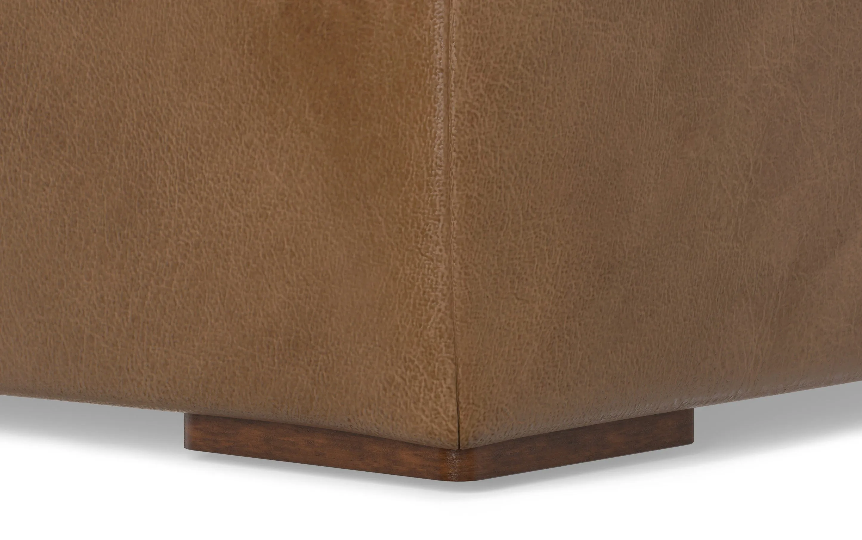 Rex Right Sectional and Ottoman in Genuine Leather