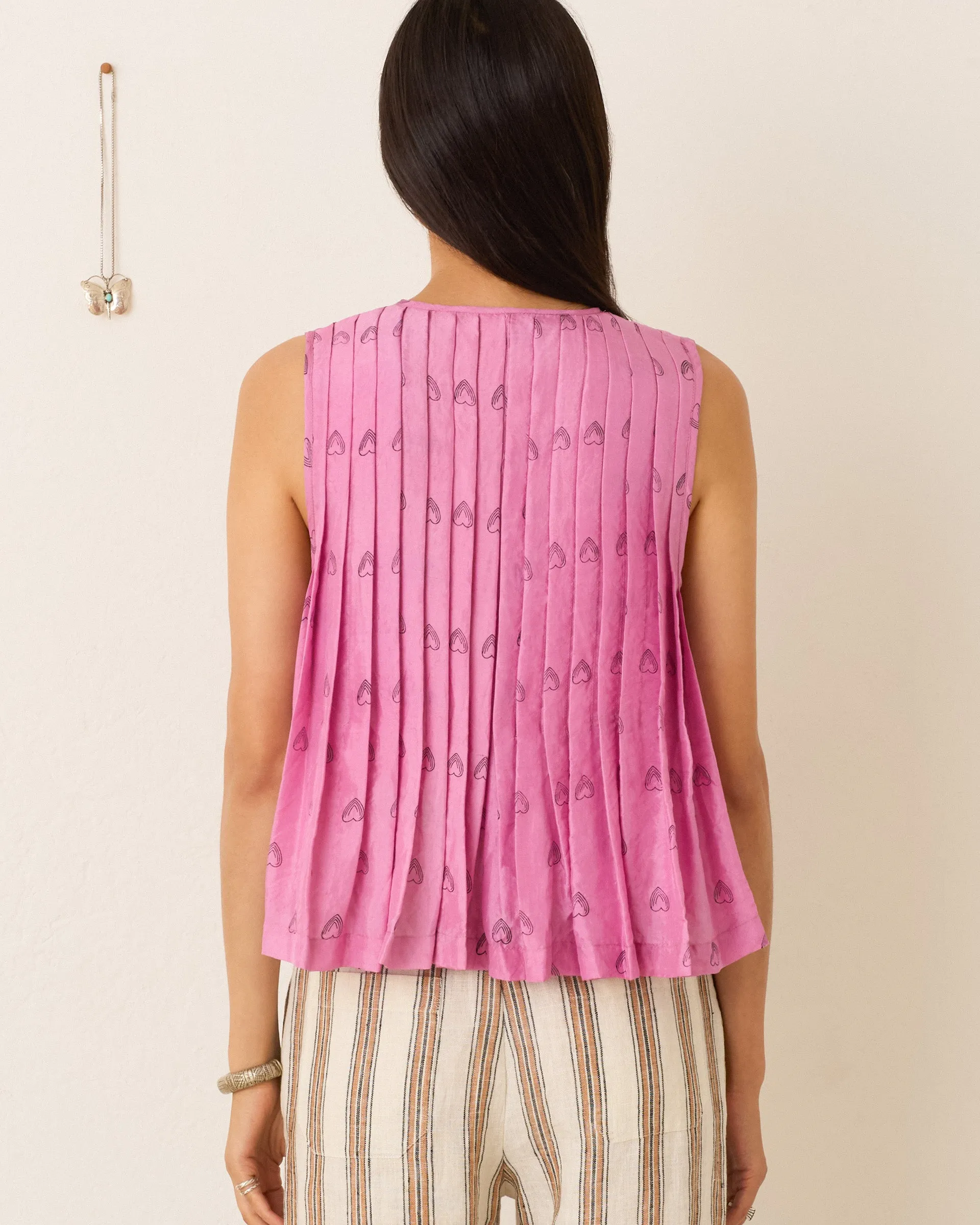 Rhoe Fuchsia Heart Top
