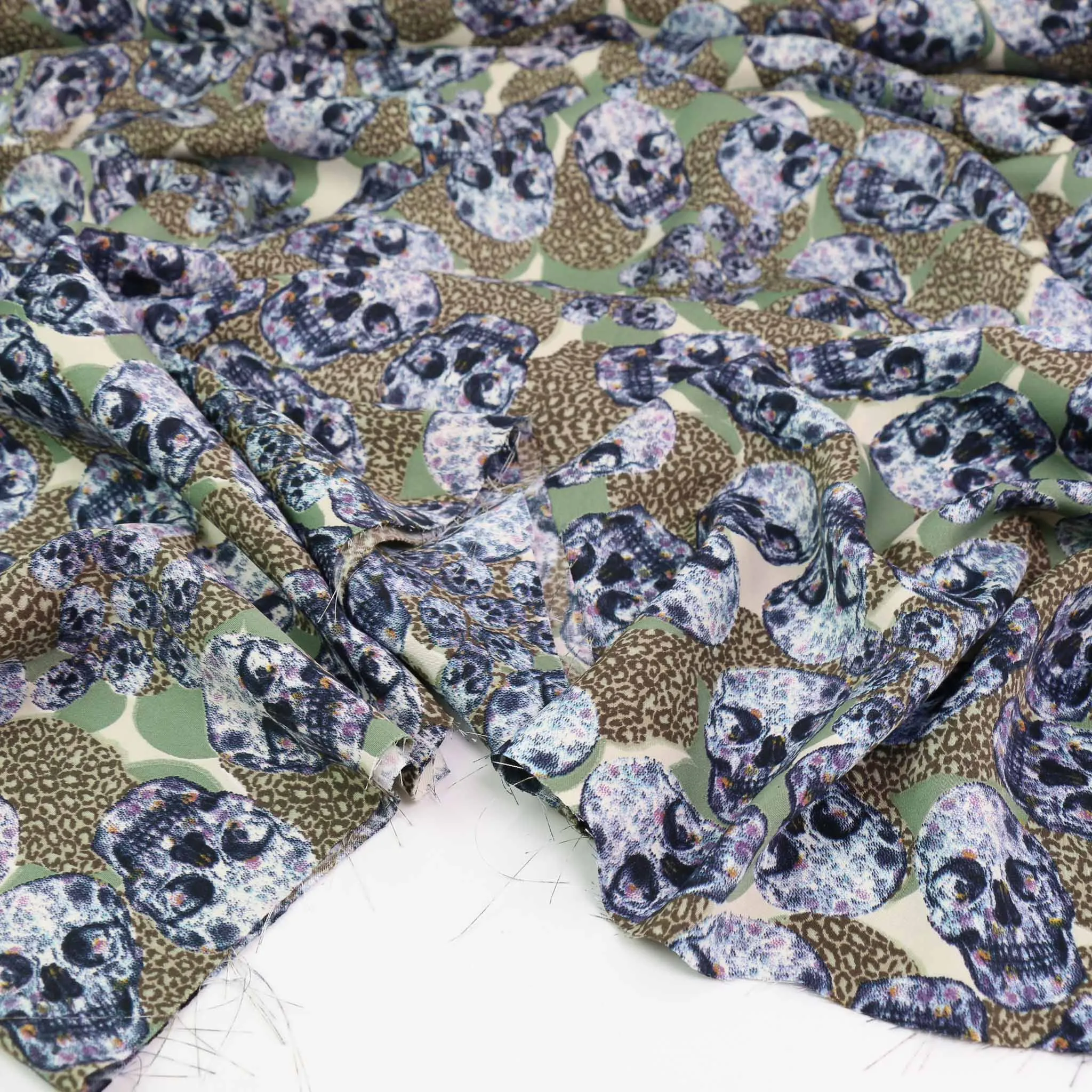 Royal Micro Satin Fabric - Beige, blue, purple