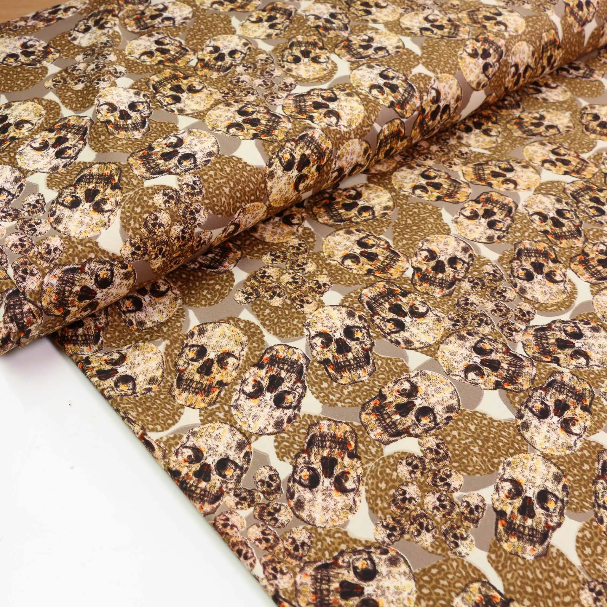 Royal Micro Satin Fabric - Beige, blue, purple