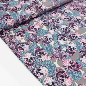 Royal Micro Satin Fabric - Beige, blue, purple