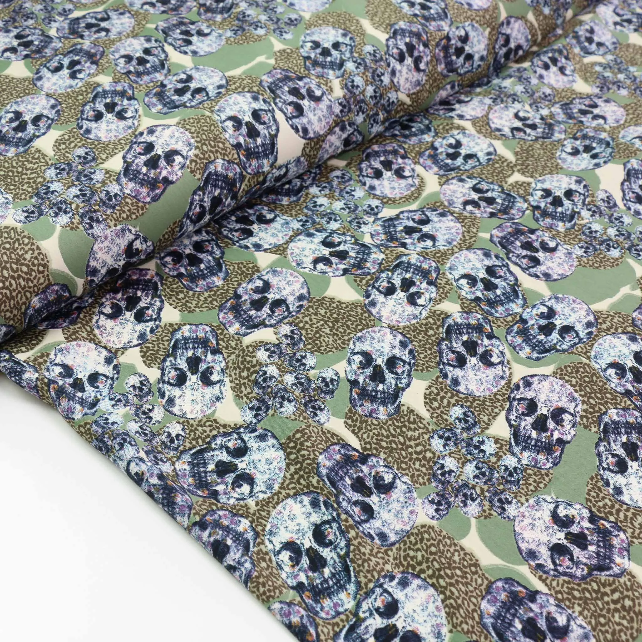 Royal Micro Satin Fabric - Beige, blue, purple