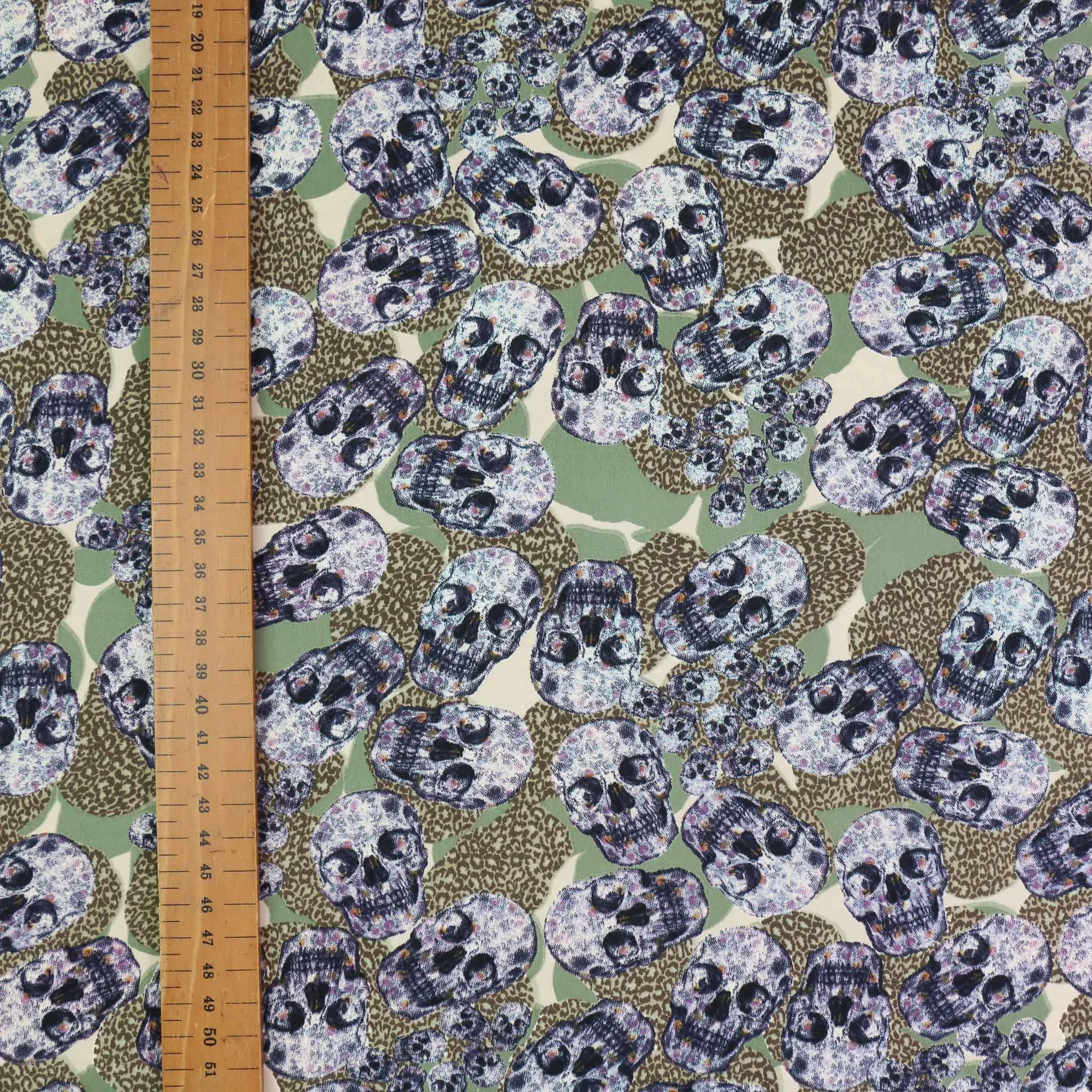 Royal Micro Satin Fabric - Beige, blue, purple