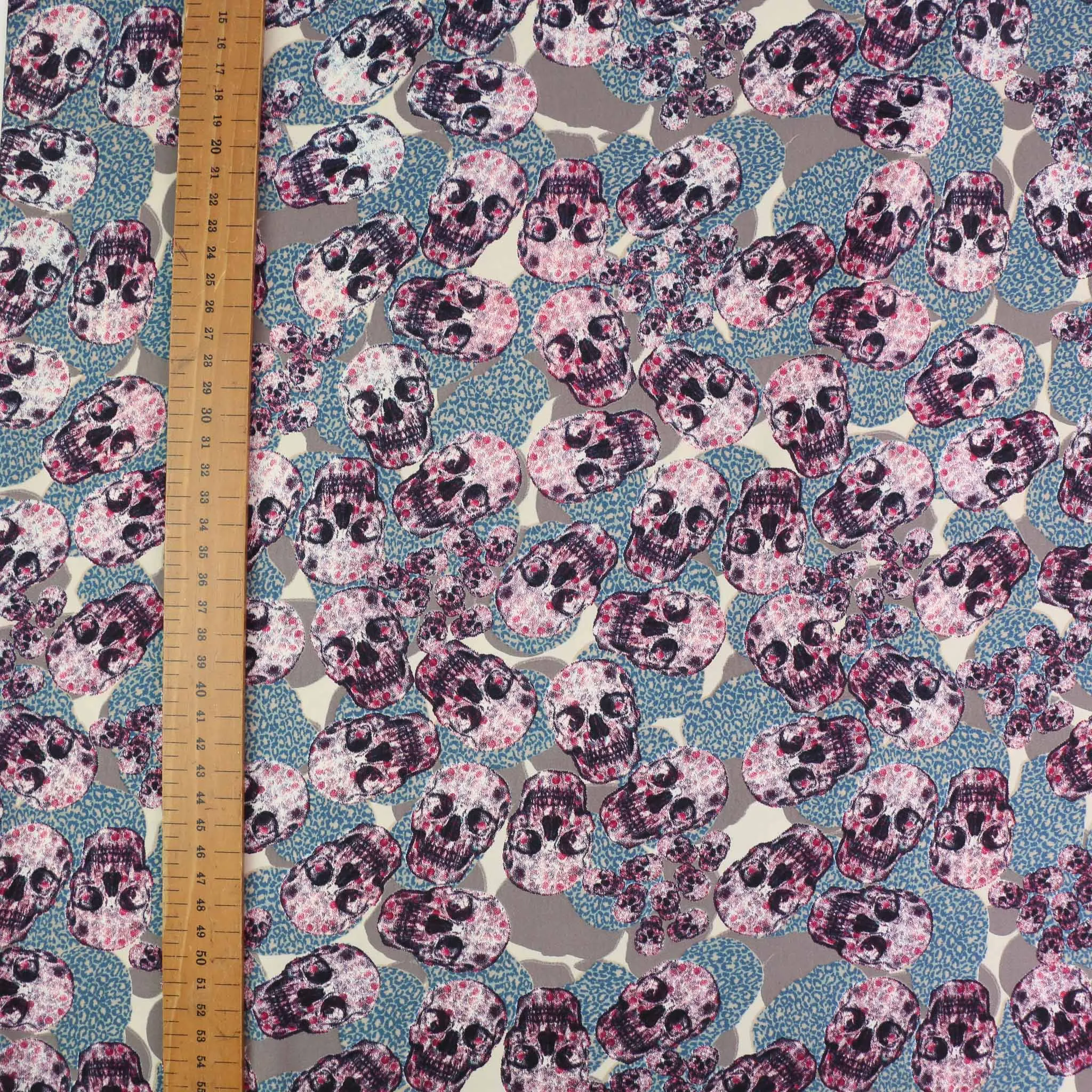 Royal Micro Satin Fabric - Beige, blue, purple
