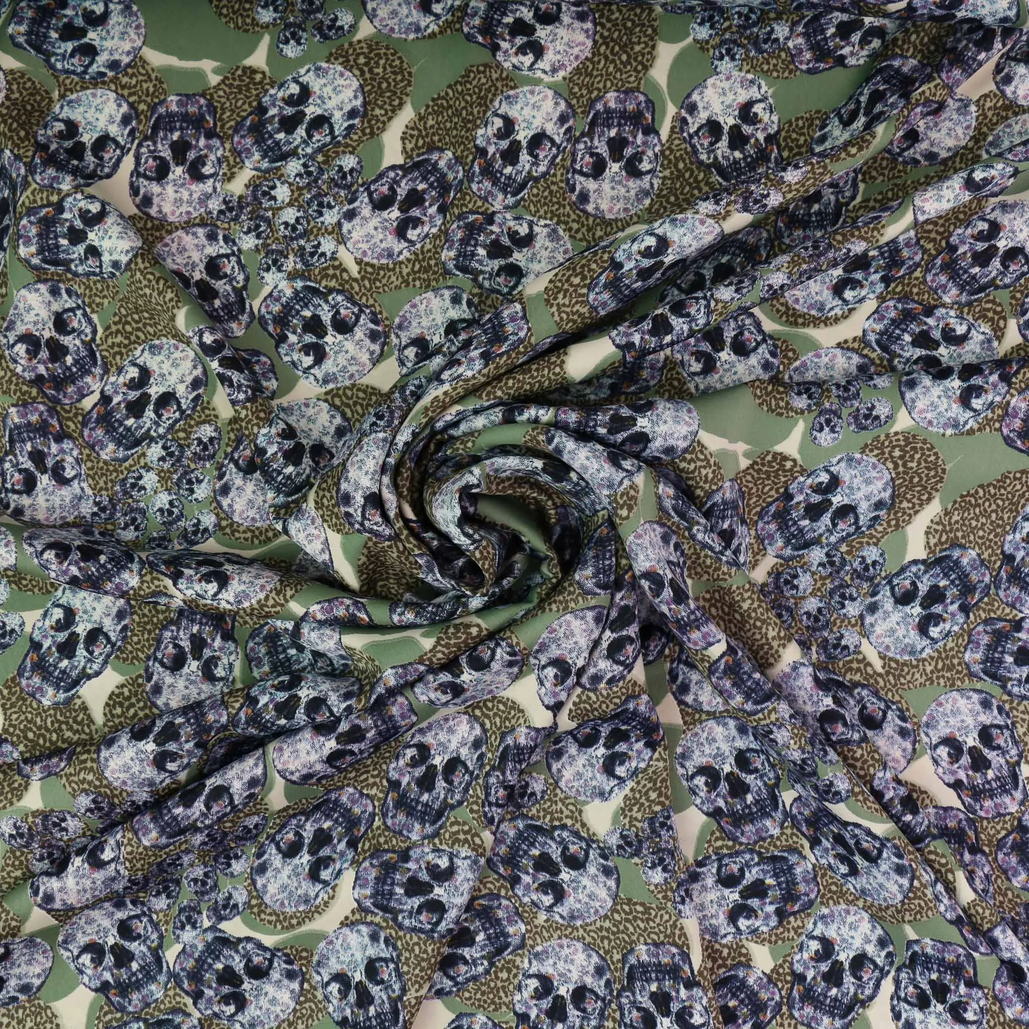 Royal Micro Satin Fabric - Beige, blue, purple