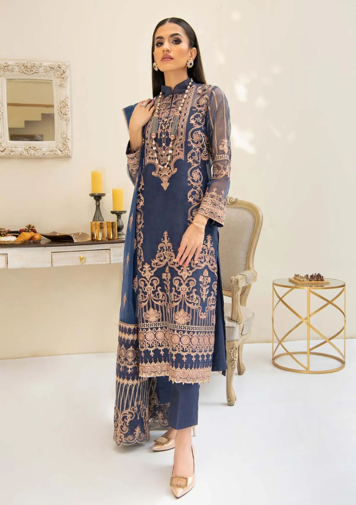 RÊVEUSE - LOOK 08 | AIK Atelier Reveuse Spring 2021 Collection - Organza & Tule | Unstitched mbroidered Organza Suits