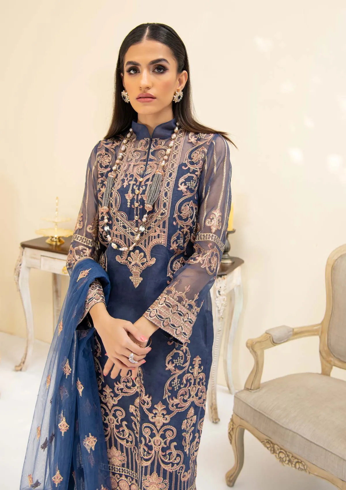 RÊVEUSE - LOOK 08 | AIK Atelier Reveuse Spring 2021 Collection - Organza & Tule | Unstitched mbroidered Organza Suits