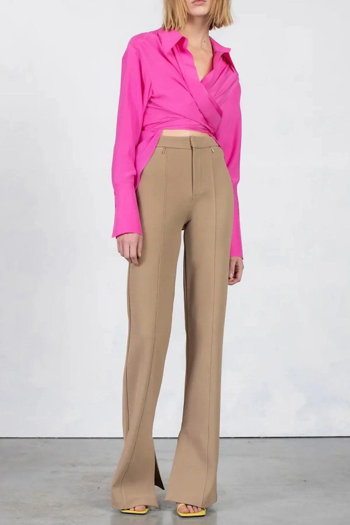 Sabinas Silk Shirt in Hot Pink