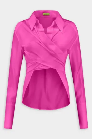 Sabinas Silk Shirt in Hot Pink