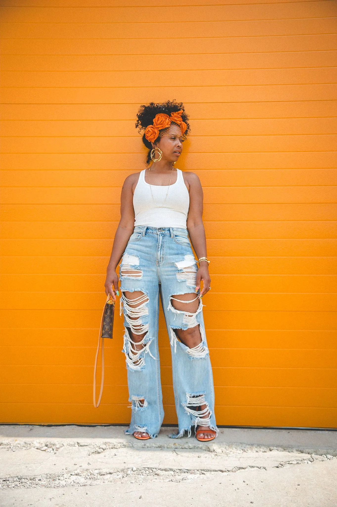SALE-DISTRESSED HIGH RISE JEANS- AVAILABLE UP TO SIZE 13