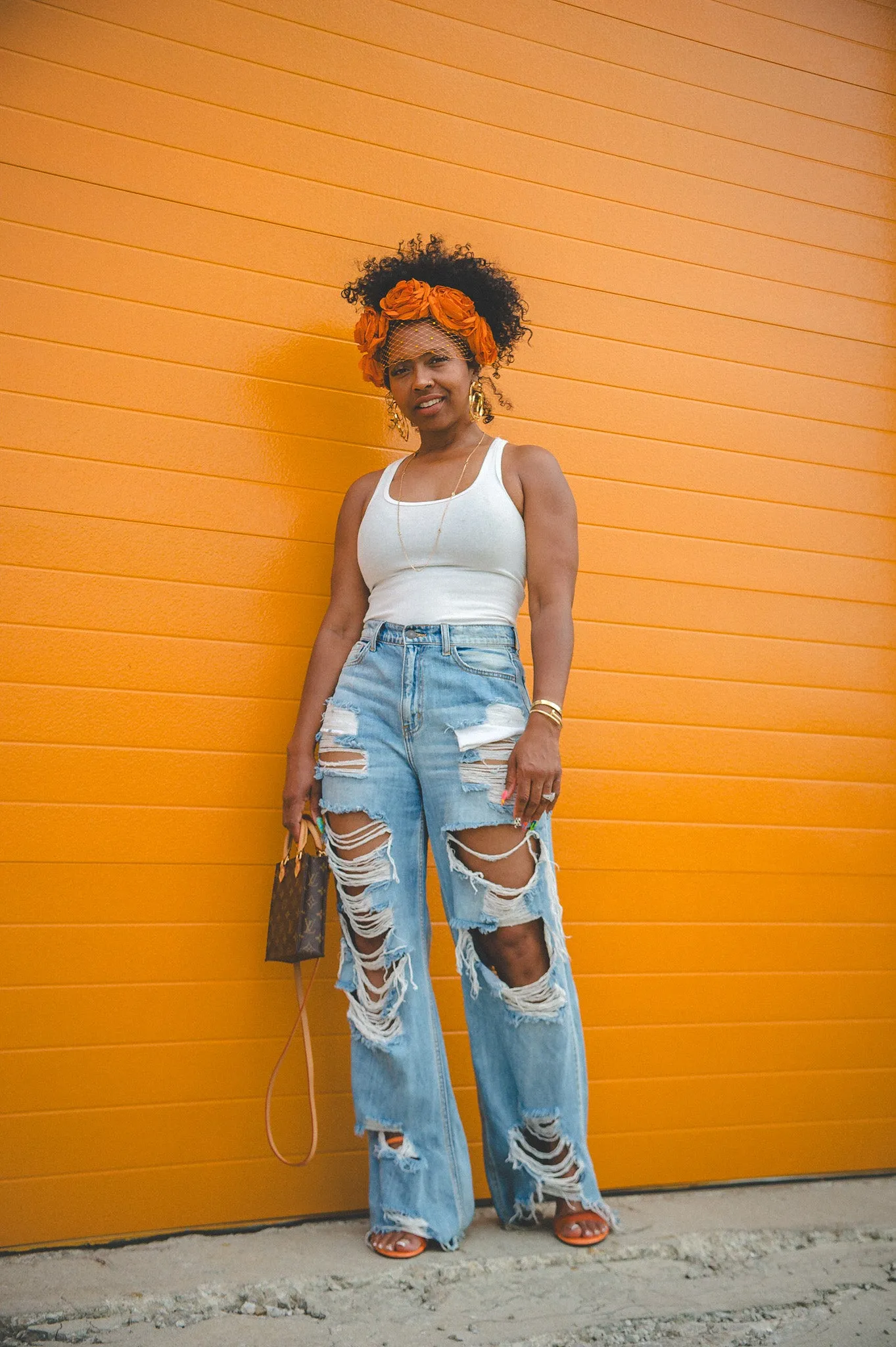 SALE-DISTRESSED HIGH RISE JEANS- AVAILABLE UP TO SIZE 13