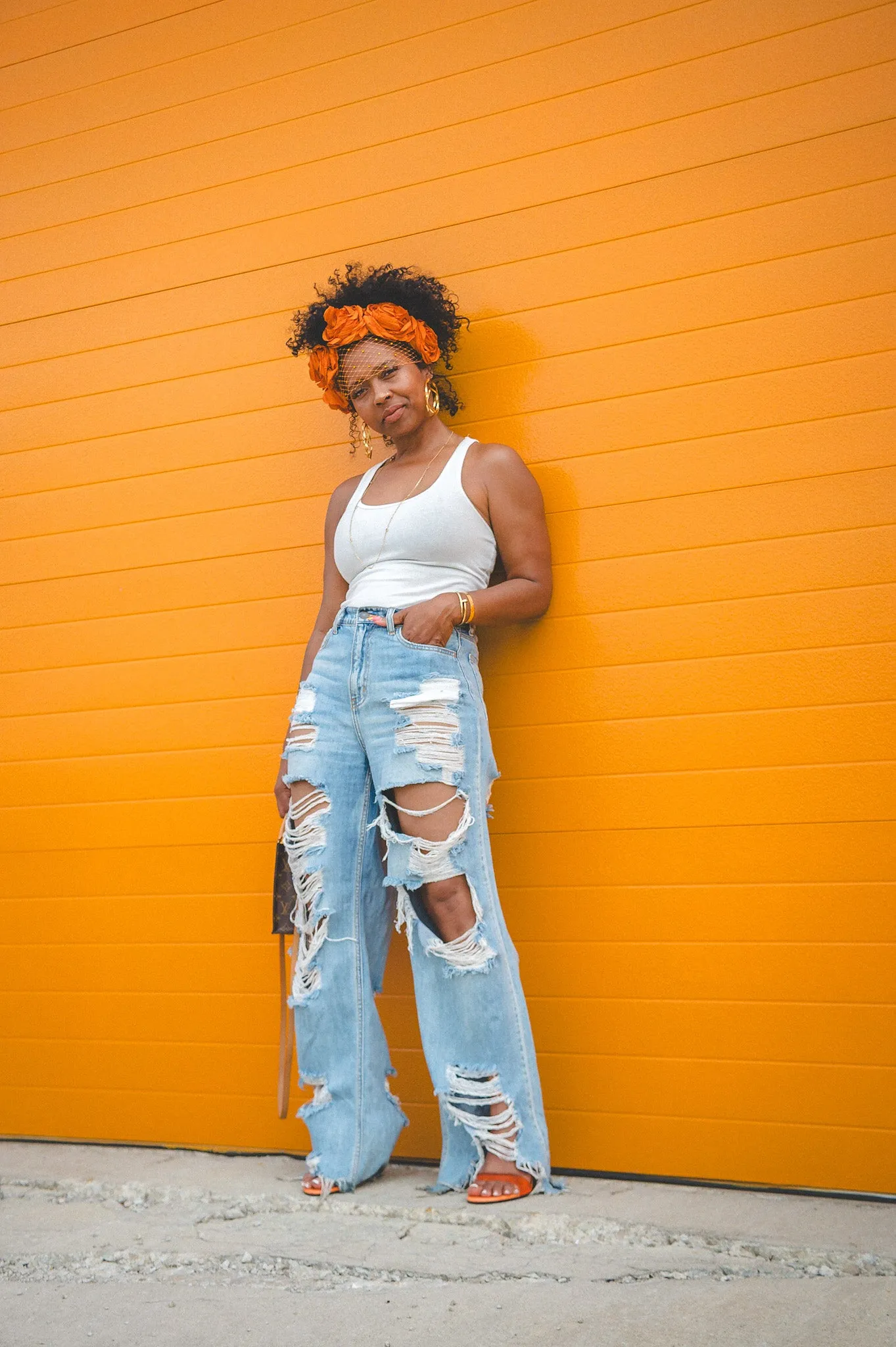 SALE-DISTRESSED HIGH RISE JEANS- AVAILABLE UP TO SIZE 13