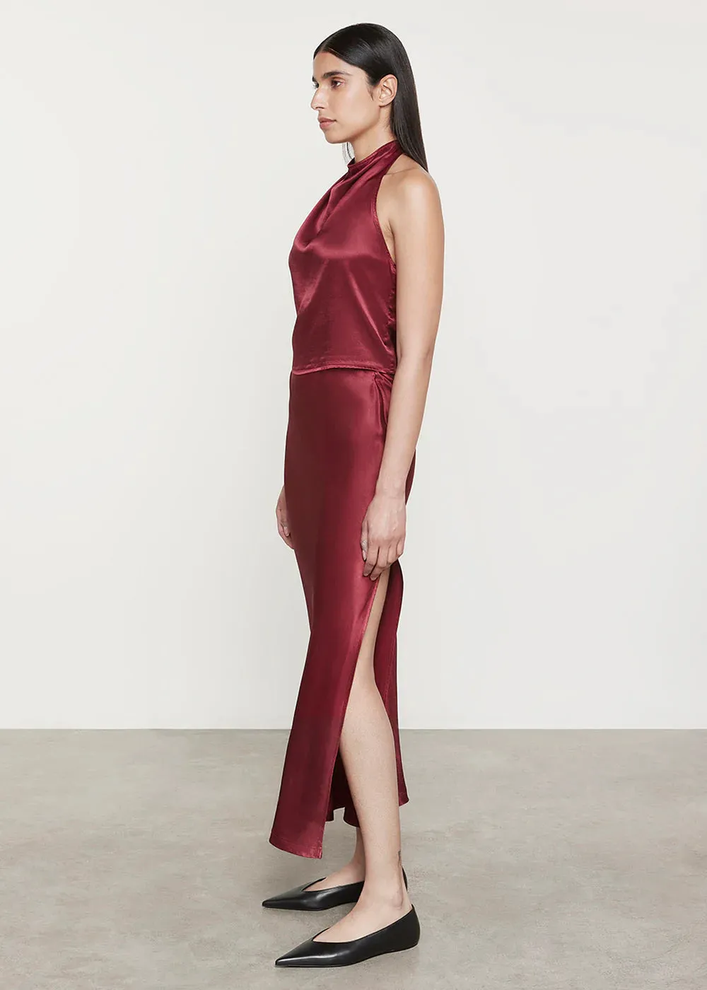 Satin Bias Skirt