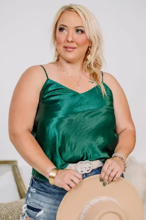 Satin Cami Top | Green