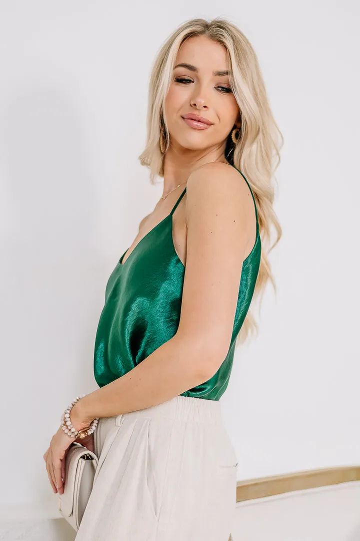 Satin Cami Top | Green
