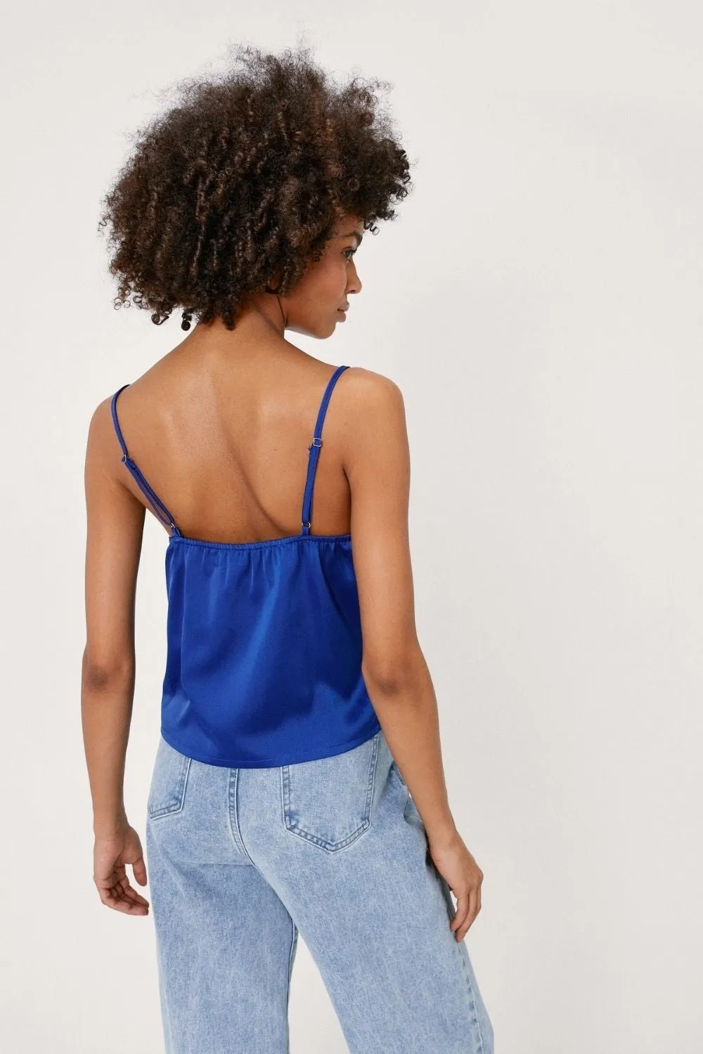 Satin Cowl Neck Cami