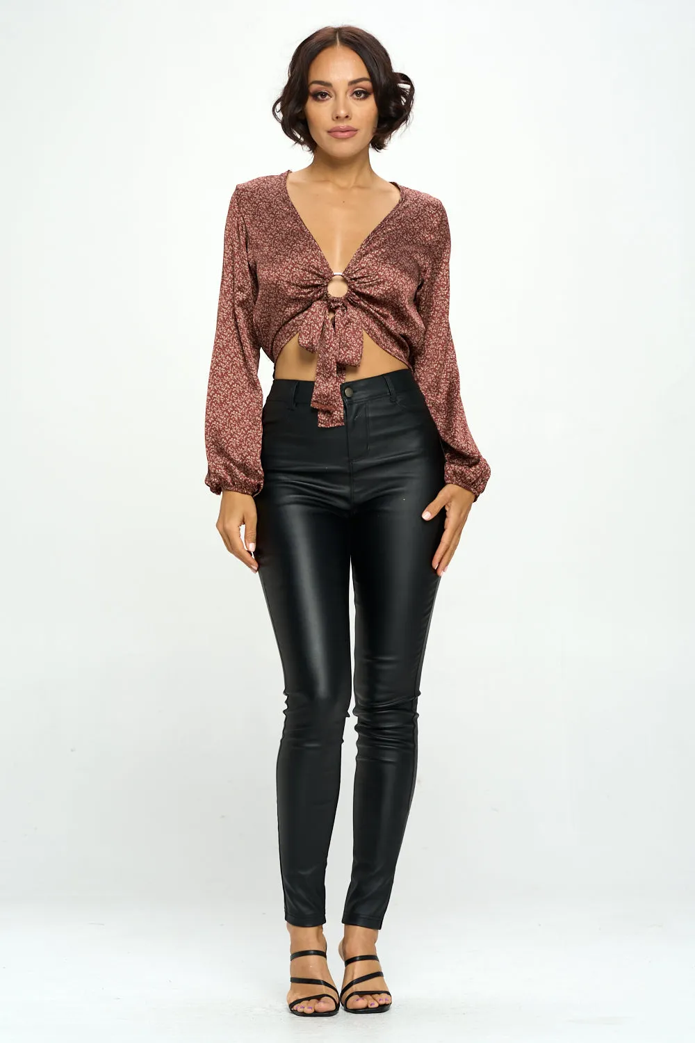 SATIN RUST TOPS