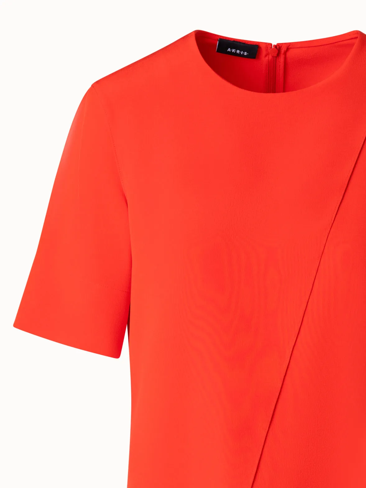 Silk Crêpe Asymmetrical Overlayer Blouse