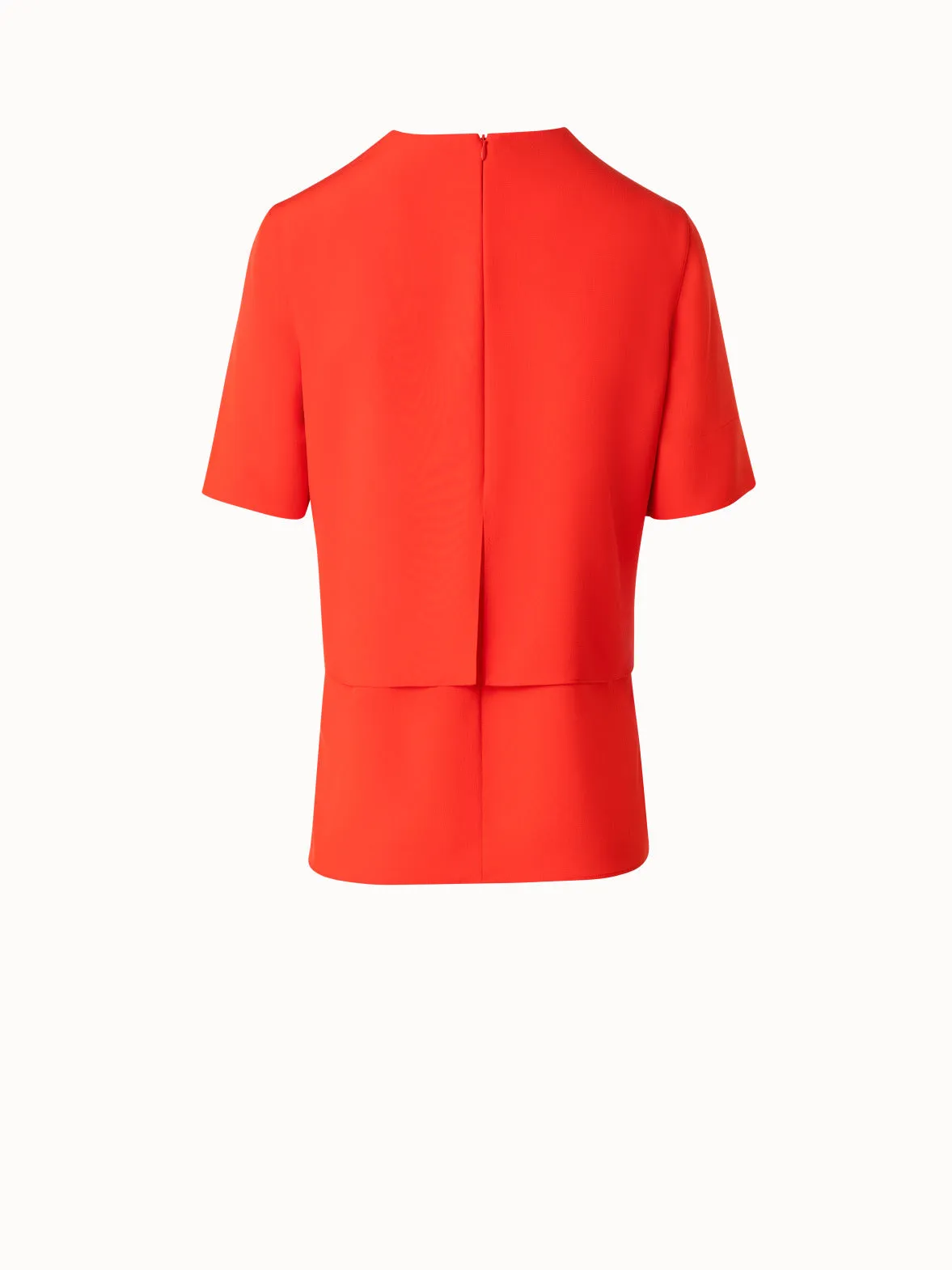 Silk Crêpe Asymmetrical Overlayer Blouse