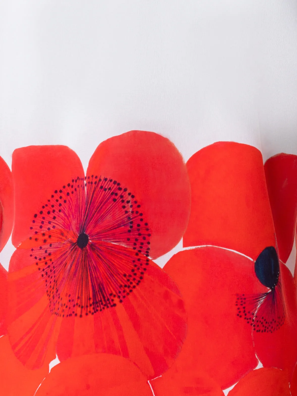 Silk Crêpe Blouse Poppy Print