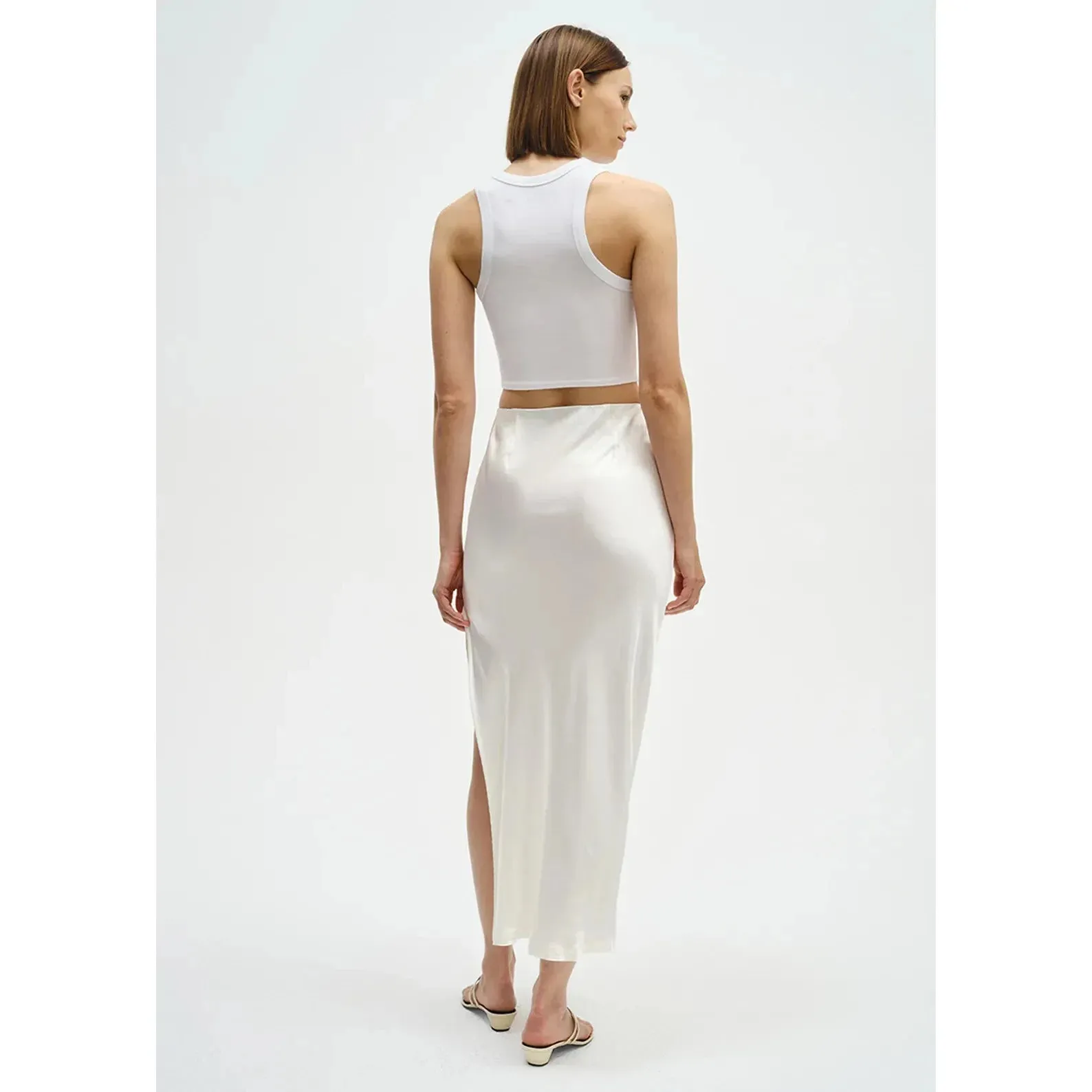 SILK RIB CROPPED TANK