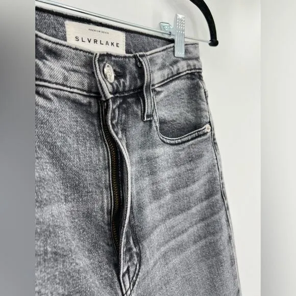 SLVRLAKE Beatnik High Rise Skinny Jeans Slim Harvest Moon Black Gray Grey 24