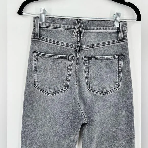 SLVRLAKE Beatnik High Rise Skinny Jeans Slim Harvest Moon Black Gray Grey 24